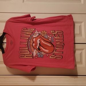 hot pink rolling stones t-shirt size 8-10
